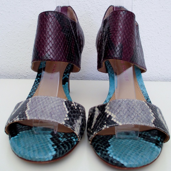 Elaine Turner Multicolor Snakeskin Heel Si… - Picture 3 of 15